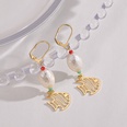 Fashion Vintage Pearl Female Hollow Geometric Star Stainless Steel Earringspicture13