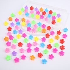 Children's Plum Flower Shaped Mini Small Hairclip 100-Piece Set