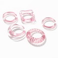 wholesale jewelry simple transparent acetate resin ring  5piece set Nihaojewelrypicture17
