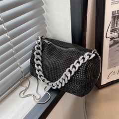 2022 Spring New Fashion Chain Messenger Diamond-Embedded Shoulder Underarm Small Square Bag