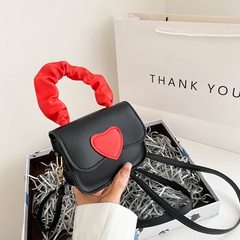 2022 mode Neue Valentinstag Herz-Förmigen Kontrast Farbe Tragbare Kleine Quadratische Tasche