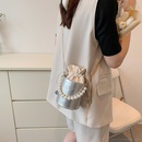 Womens New Fashion Pearl Chain Hand Holding Bucket Shoulder Messenger Bagpicture8