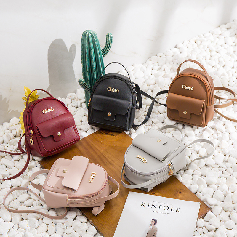 Bolso Mini mochila de moda para mujer, mochilas pequeñas sólidas