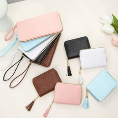 Fashion Simple Solid Color Wallet Bag Women's  Two-Fold Bag Coin Purse Wholesale