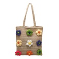 Fashion Sweet Straw Woven Flower New Shoulder Large Capacity Woven Underarm Bagpicture12