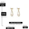 Korean style pearl inlaid rhinestone bow earringspicture21