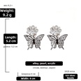 Korean Style Black and White Contrast Color Butterfly Flower Earringspicture20