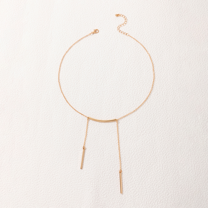Fashion Jewelry Stick Pendant SingleLayer Geometric Alloy Necklacepicture2