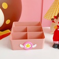 cartoon desktop storage box cosmetic finishing box multigrid pink storage boxpicture15