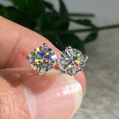 Fashion Elegant Crystal Inlaid Alloy Stud Earrings Ornament