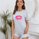 Neue Mode Sommer Lip Drucke rundhals Kurzarm Frauen Tshirtpicture16
