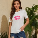 Neue Mode Sommer Lip Drucke rundhals Kurzarm Frauen Tshirtpicture14