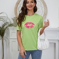 Neue Mode Sommer Lip Drucke rundhals Kurzarm Frauen Tshirtpicture17