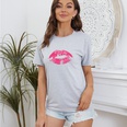 Neue Mode Sommer Lip Drucke rundhals Kurzarm Frauen Tshirtpicture32