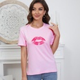 Neue Mode Sommer Lip Drucke rundhals Kurzarm Frauen Tshirtpicture37