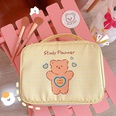 Korean cartoon bear print canvas bag largecapacity cosmetic bagpicture14