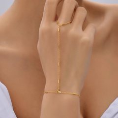 Mode Einfache Gold Dünne Integrierte Kette Armband frauen Ornament