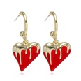 retro metal earrings Japanese and Korean fashion new alloy dripping love earringspicture17