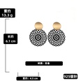 vintage acrylic pattern hollow geometric contrast color earrings wholesalepicture11