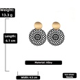 vintage acrylic pattern hollow geometric contrast color earrings wholesalepicture12