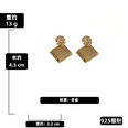 fashion geometric square sequin earrings simple alloy earringspicture14