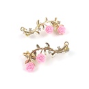 Fashion Creative Leaf Rose Pattern Stud Earrings Ornamentpicture10