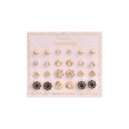 Korean Style New AllMatch 12 Pairs Earrings Set Pearl Flower Stars Heart SilverPlated Earrings Female Amazon Hotpicture18
