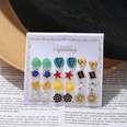 Korean Style New AllMatch 12 Pairs Earrings Set Pearl Flower Stars Heart SilverPlated Earrings Female Amazon Hotpicture32
