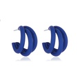 Koreanischen Stil Sigkeiten Farbe Kreis Ohrringe Geometrische DreiSchicht Halbe Ring Legierung Ohrringepicture15