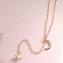 Fashion Ornament Rhinestone Inlaid Moon Star Pendant Necklacepicture6