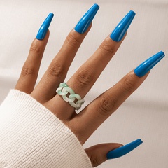 Fashion Hand Accessories Simple Resin Acrylic Light Green Geometric Ring