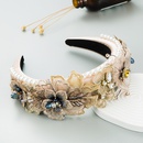 Baroque Style Fashion Pearl Lace Petal Diamond Crystal headbandpicture10