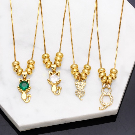 Fashion Kitten Shaped Women Summer New Cute Cat Clavicle Chain Pendant's discount tags