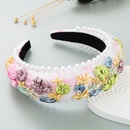Neue Mode Schwamm Perle Stoff Gewebt Blume Stirnbandpicture10