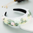Neue Mode Schwamm Perle Stoff Gewebt Blume Stirnbandpicture13