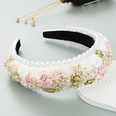 Neue Mode Schwamm Perle Stoff Gewebt Blume Stirnbandpicture14