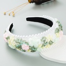 Neue Mode Schwamm Perle Stoff Gewebt Blume Stirnbandpicture11