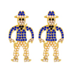Fashion New Creative Character Cartoon Blue Boy Vintage Female Alloy Earrings