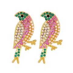 Fashion New Creative Bird Shape Diamond Women Alloy Earrings