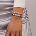 Fashion Bohemian Ethnic Style Polymer Clay Heart Letter Contrast Color Alloy Braceletpicture12