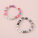 Fashion Bohemian Ethnic Style Polymer Clay Heart Letter Contrast Color Alloy Braceletpicture7