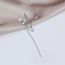 Fashion Simple Long Hollow Metal Chain Butterfly Tassel Earrings Asymmetric Alloy Earringspicture12