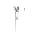 Fashion Simple Long Hollow Metal Chain Butterfly Tassel Earrings Asymmetric Alloy Earringspicture9