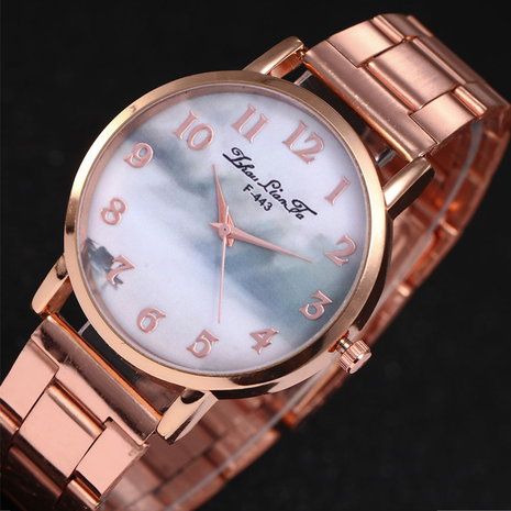 Reloj de cuarzo Digital de mujer redondo con dial numérico de moda Simple's discount tags