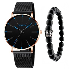 new style Fashion Ultra-Thin round dial Men's Bracelet Quartz Watch