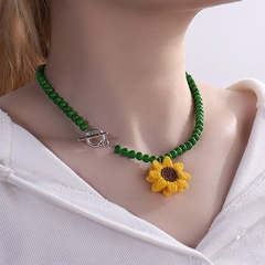 Creative Pastoral Style Sunflower decor Necklace