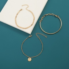 Fashion Open Adjustable Snake Bone Multi-Layer Metal Copper Bracelet 3-Piece Set