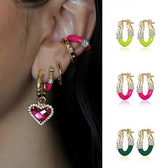 Women's Fashion Circle Design copper Hoop Earrings
