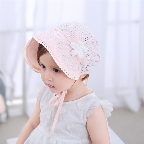 Sombrero bonito transpirable puntiagudas pequeñas flores protección solar para bebés's discount tags