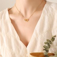 TitaniumStainless Steel Korea Geometric necklace  Rose alloy NHOK0261Rosealloypicture22